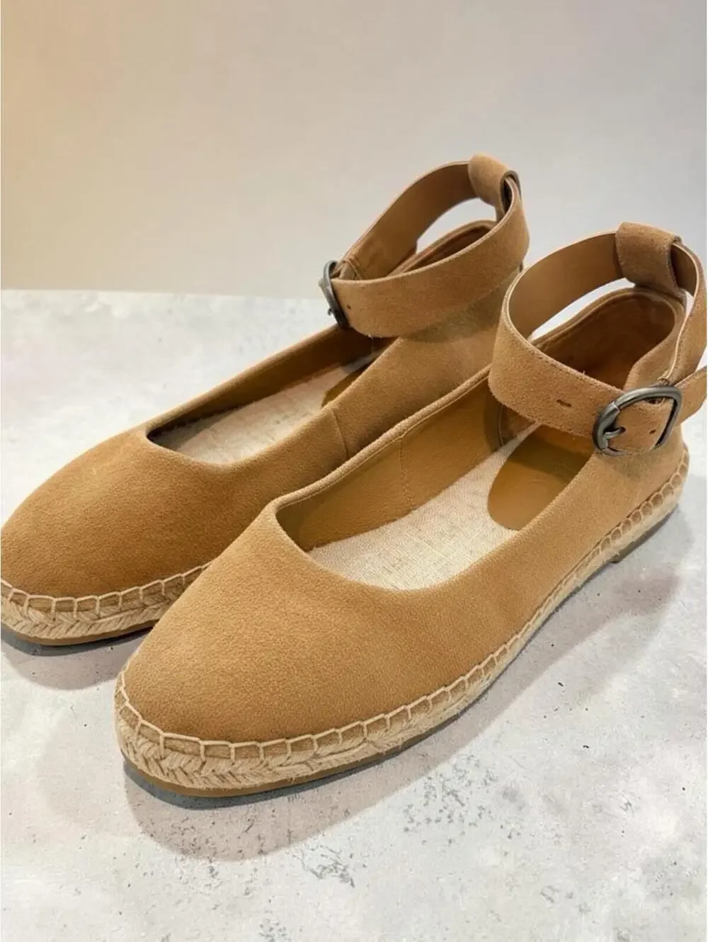 Splendid Tan Espadrille Ankle-Strap Flats